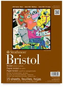 Strathmore 400 Series Bristol Board Pads -DRAWING SUPPLIES shop 13312 1003 3ww l