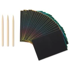 Now You See It Scratch And Reveal Art Paper Packs -DRAWING SUPPLIES shop 13550 1009 2 4ww