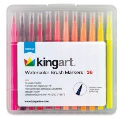 Kingart Watercolor Brush Marker Sets -DRAWING SUPPLIES shop 21060 1036 M 4ww