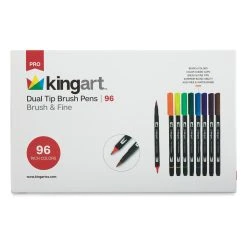 Kingart Dual Tip Brush Pen Sets -DRAWING SUPPLIES shop 24576 1969 M 4ww