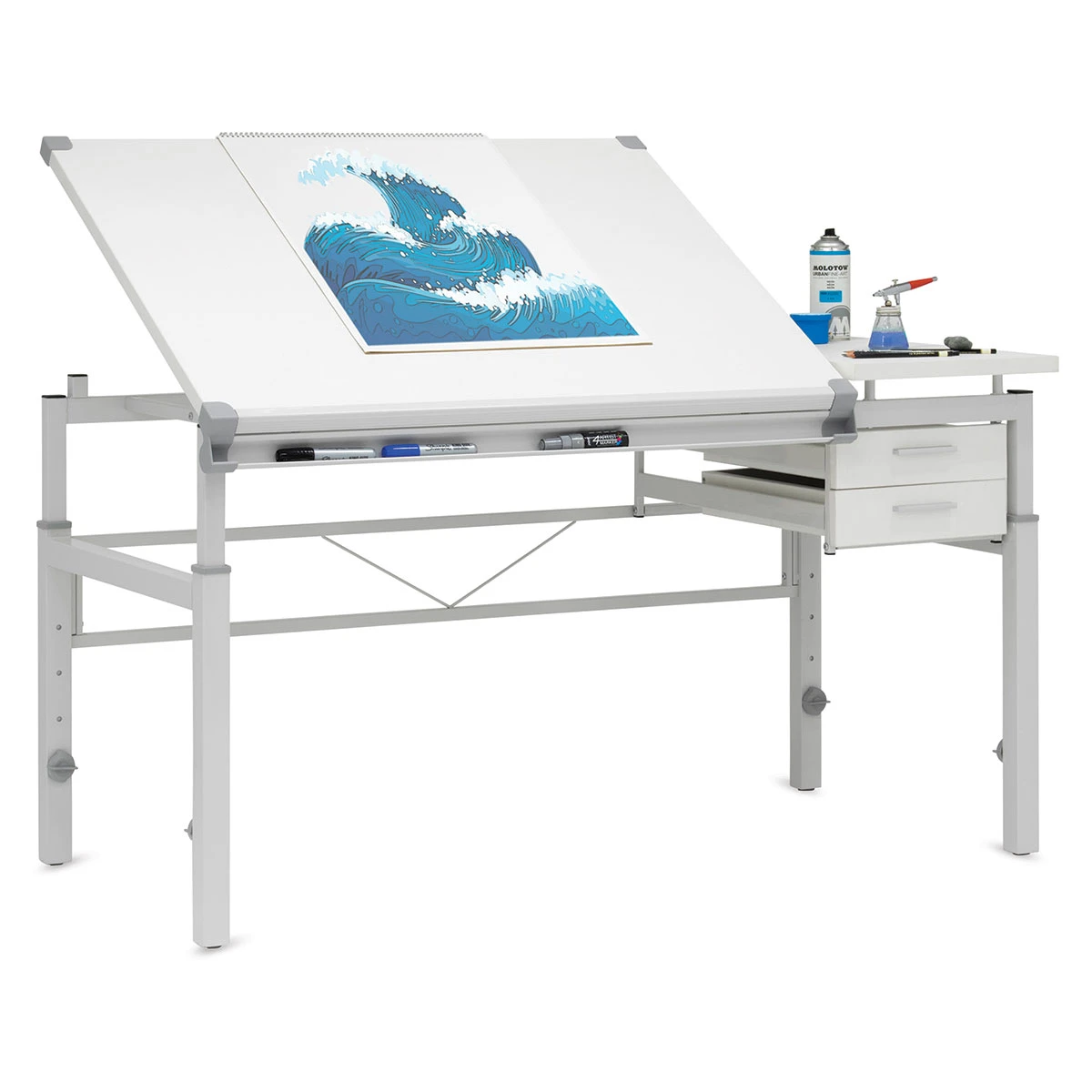 Studio Designs Graphix II Pro Line Table With Drawers 3 Studio Designs Graphix II Pro Line Table With Drawers
