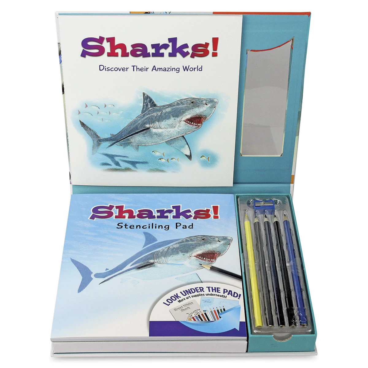 Spicebox Imagine It Sharks Stencil And Color Kit 4 Spicebox Imagine It Sharks Stencil And Color Kit - Image 2