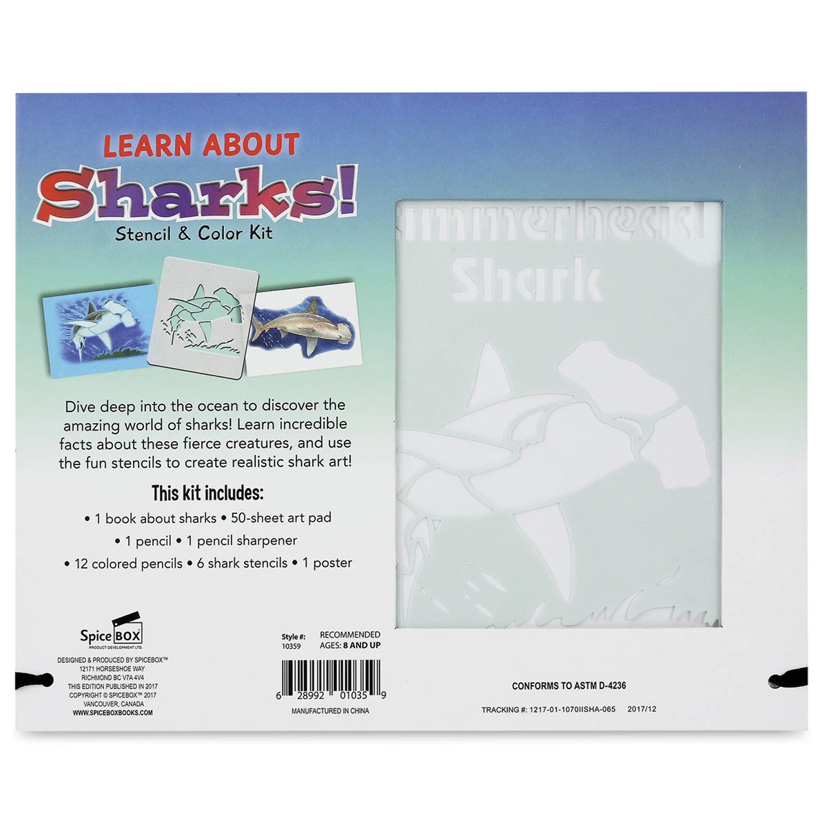 Spicebox Imagine It Sharks Stencil And Color Kit 5 Spicebox Imagine It Sharks Stencil And Color Kit - Image 3