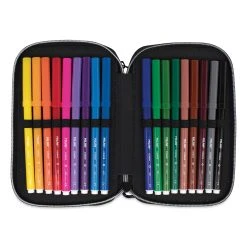 Milan Sunset Series Double Decker Pencil Case With Supplies -DRAWING SUPPLIES shop 83910 1005 2 4ww