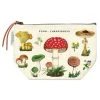 Cavallini Vintage Mushrooms Cotton Pouch -DRAWING SUPPLIES shop 85119 1016 M 4ww