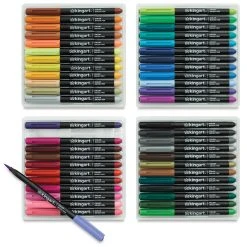 Kingart Pro Coloring Brush Pen Sets -DRAWING SUPPLIES shop 87319 1489 3 4ww